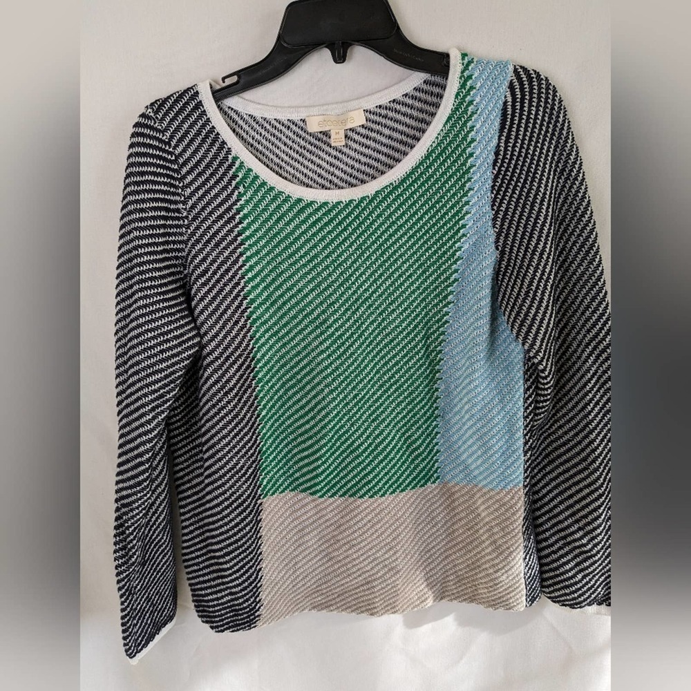 Etcetera Sweater Block Color Size Medium - image 5